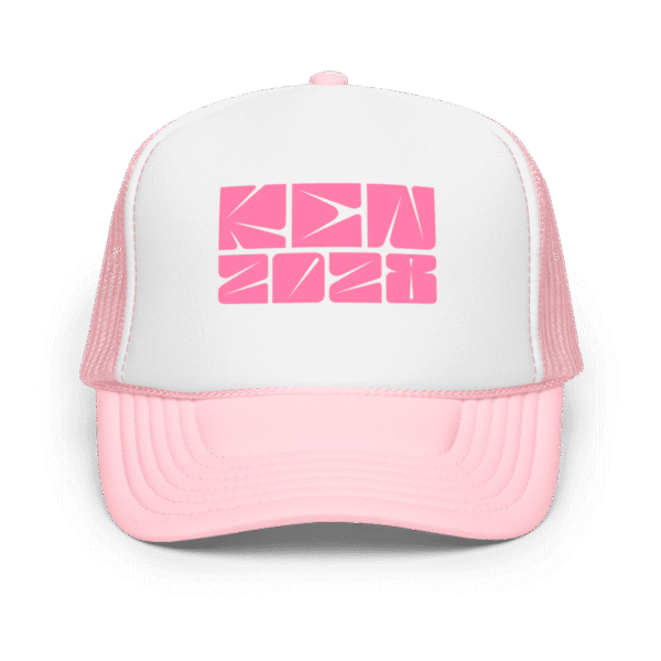 The matching color braid gives the hat an extra oomph. Style this PHD pinky Foam trucker hat with your favorite outfit any time of the day